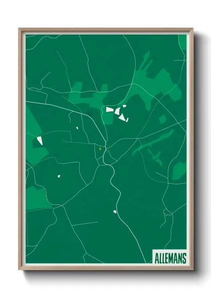 Une affiche de carte sur Allemans