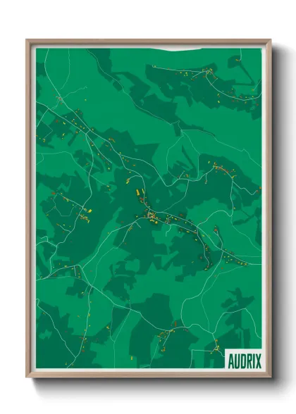 Une affiche de carte sur Audrix