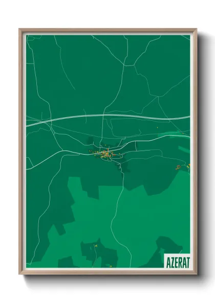 Une affiche de carte sur Azerat