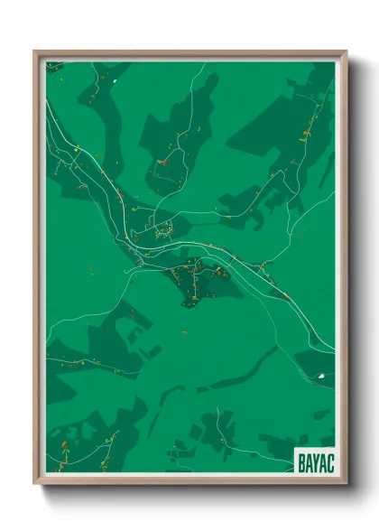 Une affiche de carte sur Bayac