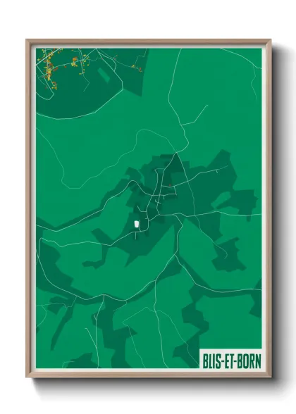 Une affiche de carte sur Blis-et-Born