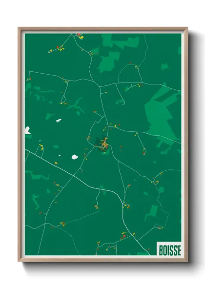 Une affiche de carte sur Boisse