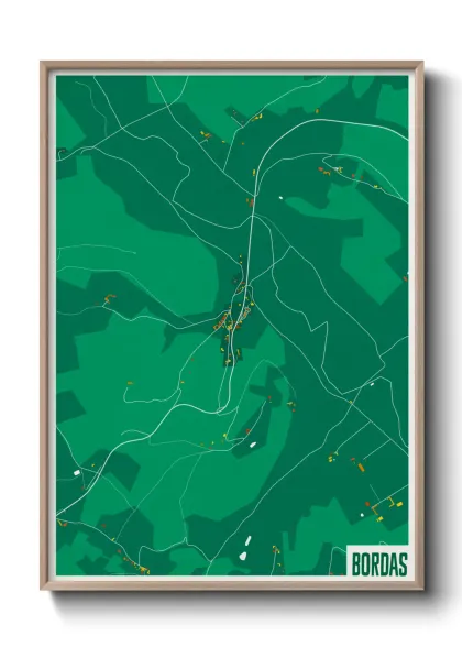 Une affiche de carte sur Bordas