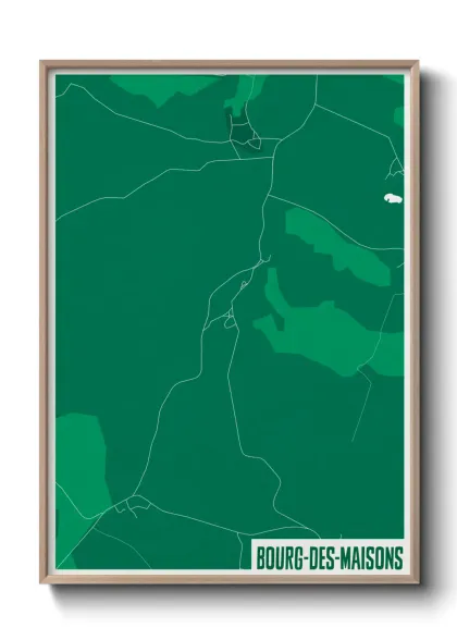 Une affiche de carte sur Bourg-des-Maisons