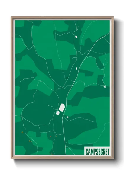 Une affiche de carte sur Campsegret