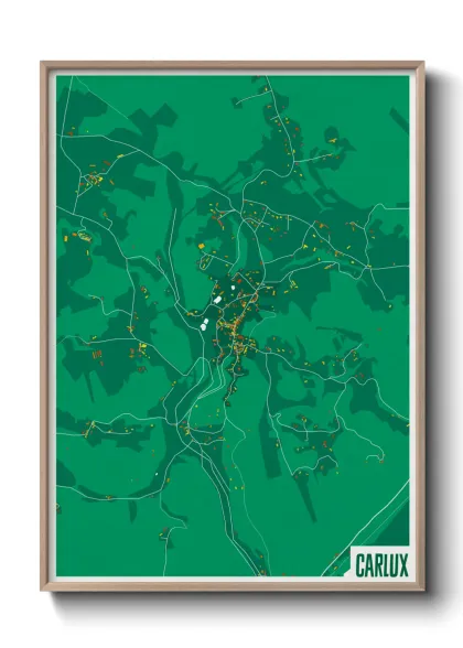 Une affiche de carte sur Carlux