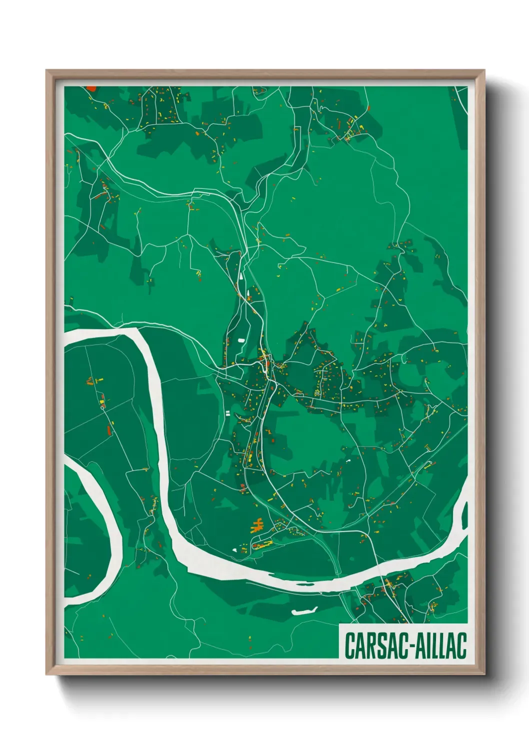 Un poster carteCarsac-Aillac