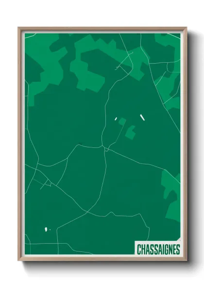 Une affiche de carte sur Chassaignes