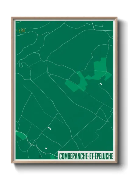Une affiche de carte sur Comberanche-et-Épeluche