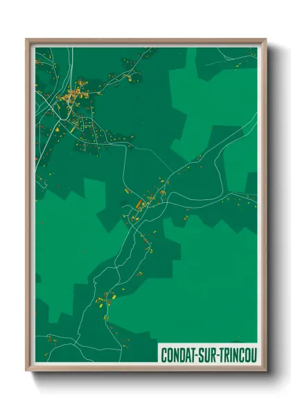 Une affiche de carte sur Condat-sur-Trincou