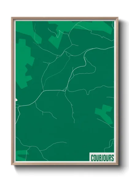 Une affiche de carte sur Coubjours