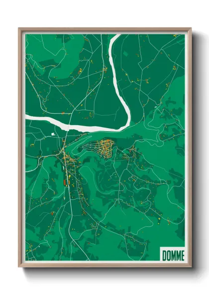 Une affiche de carte sur Domme