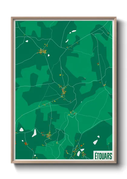 Une affiche de carte sur Étouars