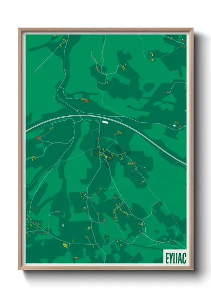 Une affiche de carte sur Eyliac