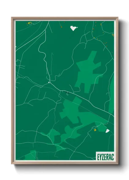Une affiche de carte sur Eyzerac