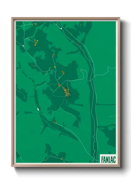 Une affiche de carte sur Fanlac