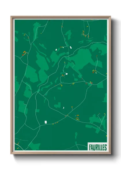 Une affiche de carte sur Faurilles