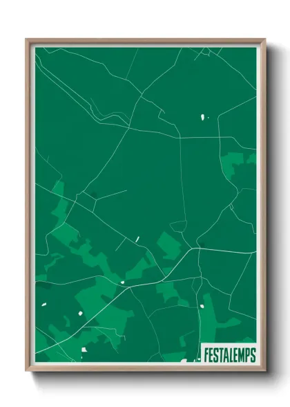 Une affiche de carte sur Festalemps