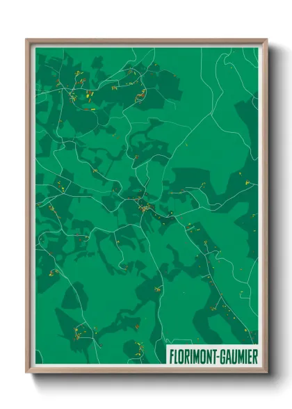 Une affiche de carte sur Florimont-Gaumier