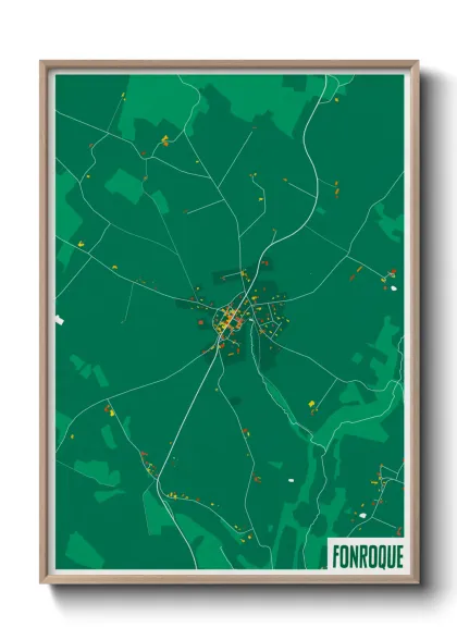 Une affiche de carte sur Fonroque