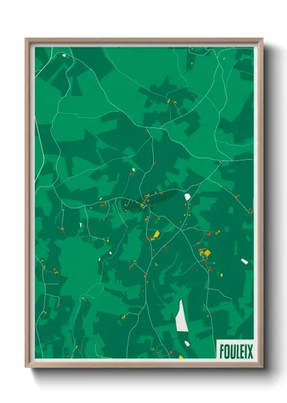 Une affiche de carte sur Fouleix