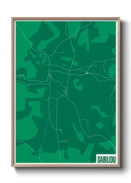 Une affiche de carte sur Gabillou