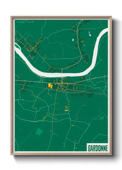 Une affiche de carte sur Gardonne