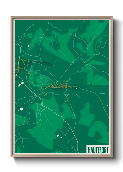 Une affiche de carte sur Hautefort