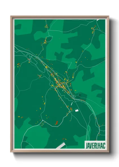Une affiche de carte sur Javerlhac