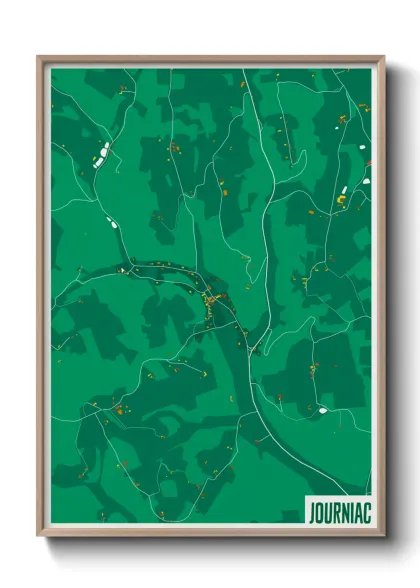 Une affiche de carte sur Journiac