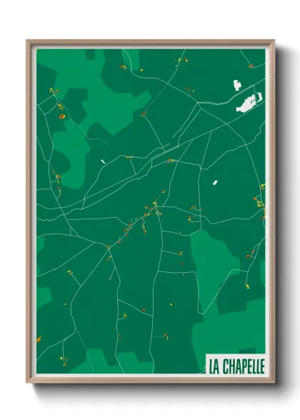 Une affiche de carte sur La Chapelle