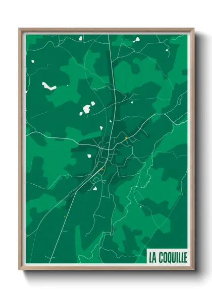 Une affiche de carte sur La Coquille