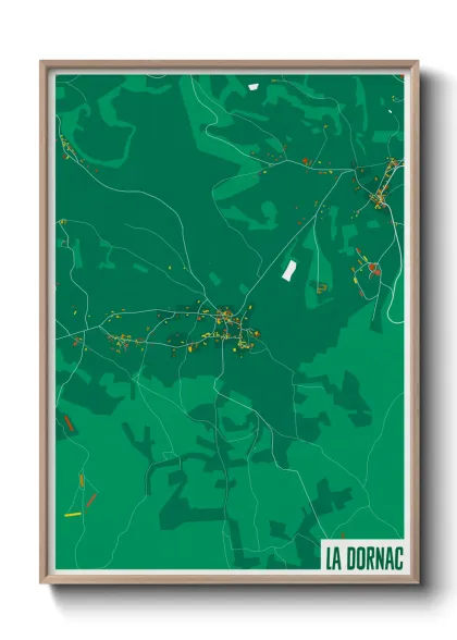 Une affiche de carte sur La Dornac