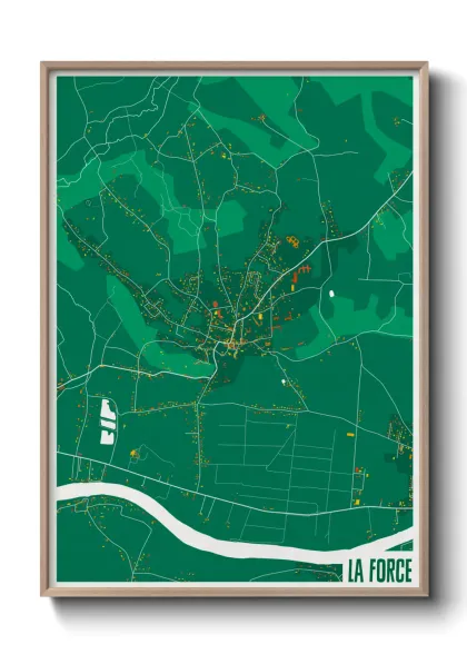 Une affiche de carte sur La Force