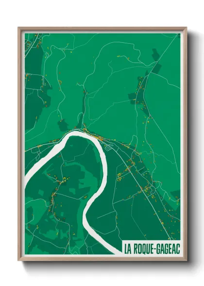 Une affiche de carte sur La Roque-Gageac