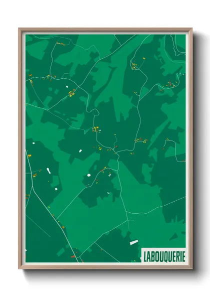 Une affiche de carte sur Labouquerie