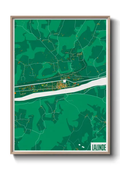 Une affiche de carte sur Lalinde