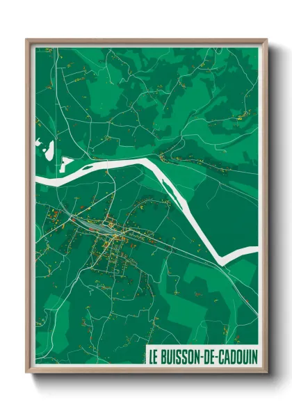 Une affiche de carte sur Le Buisson-de-Cadouin