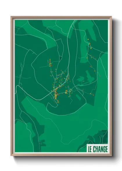 Une affiche de carte sur Le Change