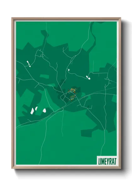 Une affiche de carte sur Limeyrat