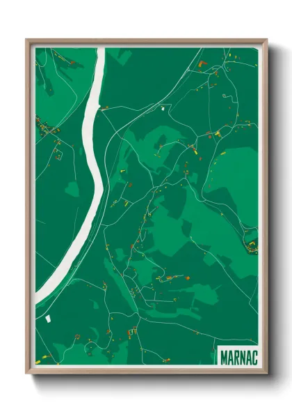 Une affiche de carte sur Marnac