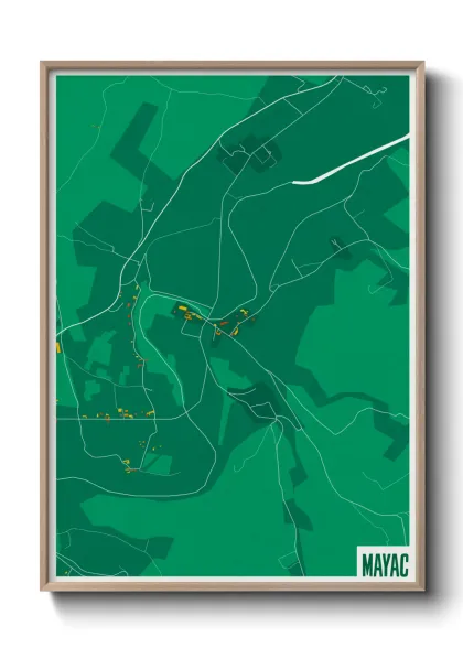 Une affiche de carte sur Mayac