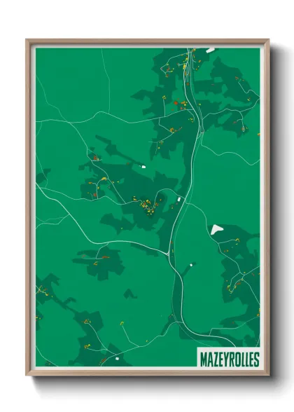 Une affiche de carte sur Mazeyrolles