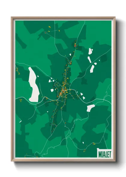 Une affiche de carte sur Mialet