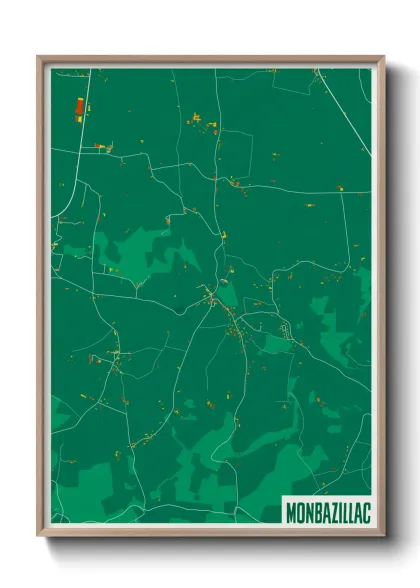 Une affiche de carte sur Monbazillac