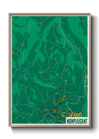 Une affiche de carte sur Monplaisant