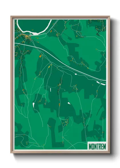 Une affiche de carte sur Montrem