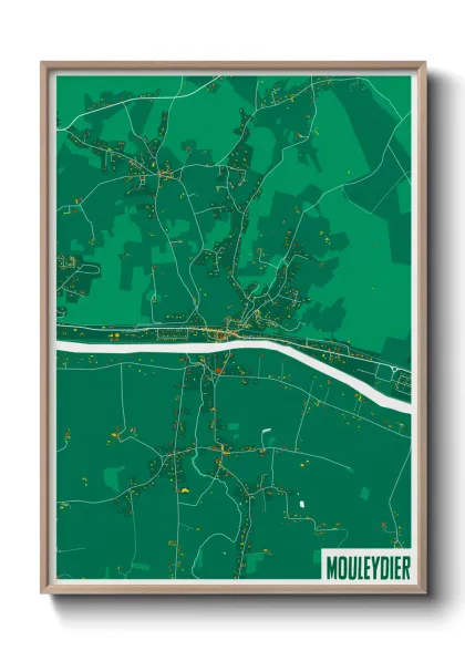 Une affiche de carte sur Mouleydier