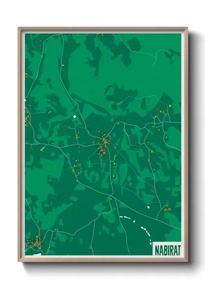 Une affiche de carte sur Nabirat