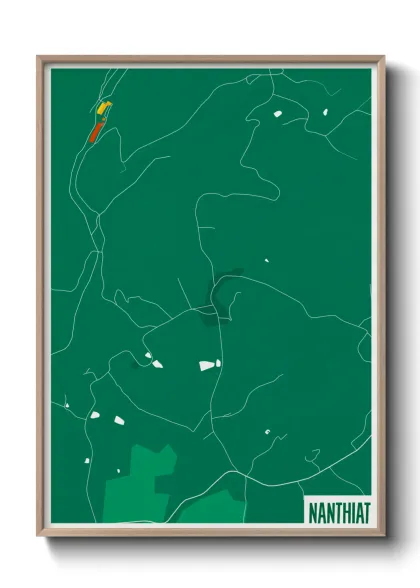 Une affiche de carte sur Nanthiat